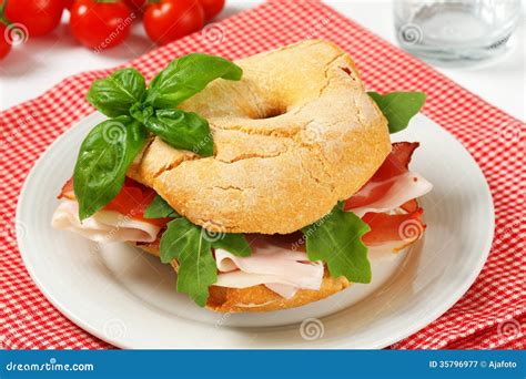 Dry-cured ham sandwich stock image. Image of meat, deli - 35796977