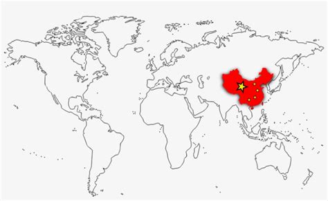 China,china - World Map Outline Png - 1280x725 PNG Download - PNGkit