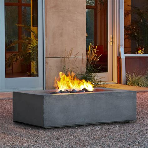 Real Flame Baltic 50-Inch Natural Gas Fire Pit Table - Glacier Gray - T9650NG-GLG : Ultimate Patio