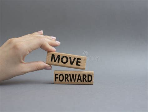 Move Forward Symbol. Wooden Blocks with Words Move Forward. Beautiful ...