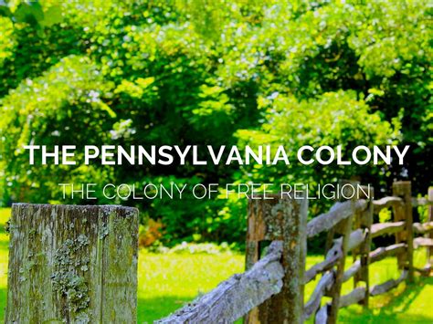 The Pennsylvania Colony by sam Amritt
