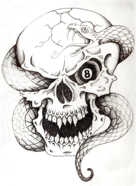 skull and snake tattoo designs - Winfred Bradshaw