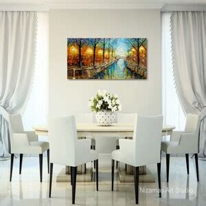 Oil Painting With Bridge Over the River Scene Will Bring Serenity and Style to Any Room of Your ...