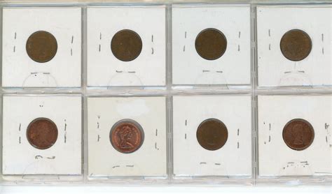 EIGHT CANADIAN ONE CENT ERROR COINS