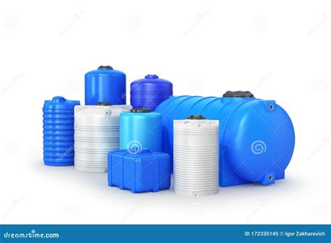 Types of Plastic Water Storage Tank Stock Illustration - Illustration of water, cargo: 172335145