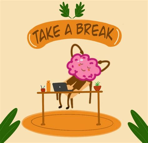 Take a break| Brain illustration|procreate drawing | vector art | Brain illustration, Vector ...