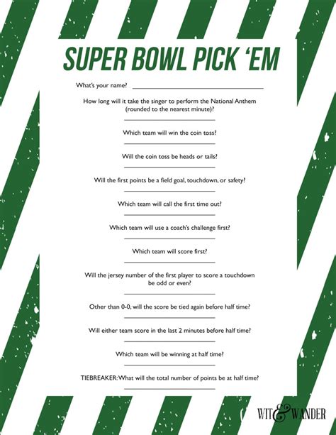 Free Printables - Our Handcrafted Life | Superbowl party games ...