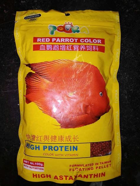 Buy TOPKA Blood Parrot Fish Food Red Parrot Medium Granules to Enhance Color and Health Online ...