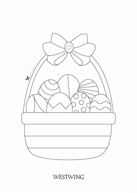 Free Easter drawing to print and color - Easter Kids Coloring Pages