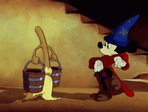 Mickey Mouse Sorcerers Apprentice GIF - Mickey Mouse Sorcerers ...