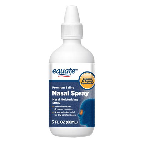 Buy Equate Nasal Spray for Decongestant Saline Liquid Mist, Instant ...