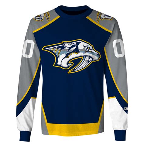 Personalized Nashville Predators Throwback Vintage NHL Hockey Jersey ...