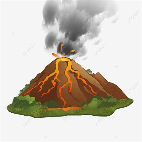 Volcano Eruption Clipart Transparent Background, Eruption Lava Magma Volcano Clipart Volcano ...