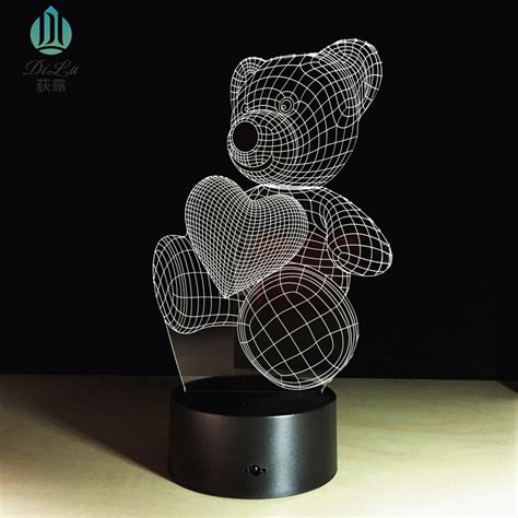 Smart 3d Led Night Light Energy-saving Lamp For Home Bedroom Decor And ...