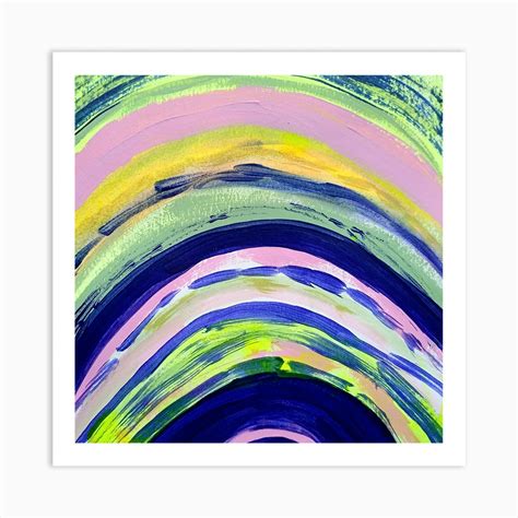 Rainbow Swirl Neon Painting Art Print by Beckie Upton Studio - Fy