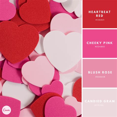 Canva on Twitter: "Get in the mood for love with our latest color combination: Valentine Vibe ...