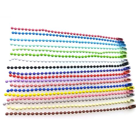 30psc/Lot Bulk Colorful 2.4mm Ball Ball Bead Chain Ball Chains with ...