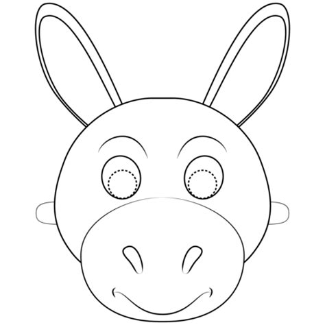 Donkey Mask coloring page | Free Printable Coloring Pages