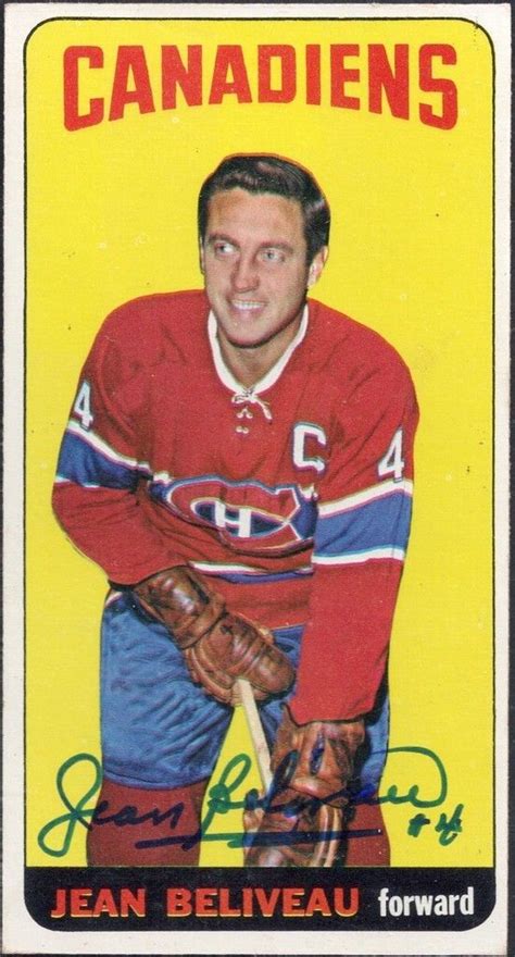 1964-65 Topps Jean Beliveau autograph | Hockey cards, Hockey, Montreal canadians