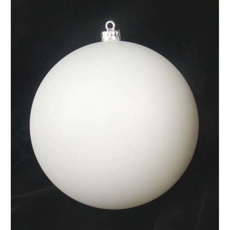 Matte Winter White Commercial Shatterproof Christmas Ball Ornament 6 ...