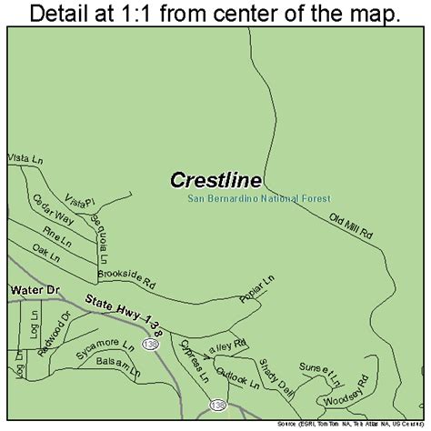 Crestline California Map