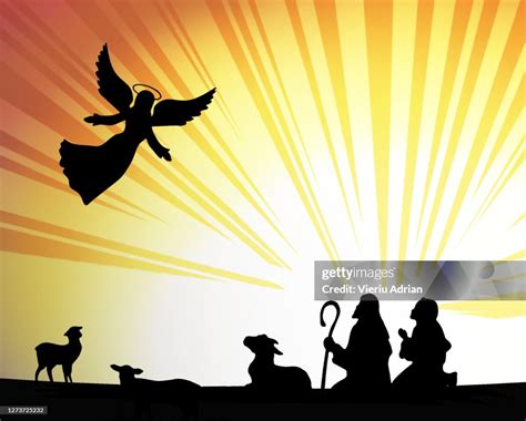 Shepherds Silhouette Angels High-Res Stock Photo - Getty Images