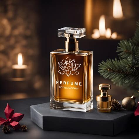 Premium PSD | Luxurious christmas perfume christmas