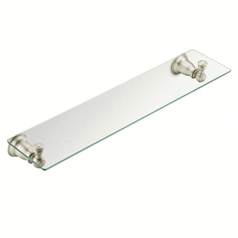 Moen Kingsley Brushed nickel Glass Bathroom Shelf at Lowes.com