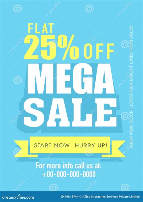 Mega Sale Flyer, Banner or Template. Stock Illustration - Illustration ...