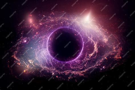 Premium Photo | Super Massive Black Hole in The Center of Eye Galaxy 3D Art Abstract Background