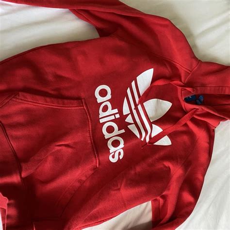 Adidas red hoodie - Depop