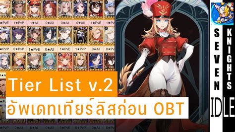 Tier List by AA Version 2 อัพเดทเทียร์ลิสก่อน OBT | Seven Knights Idle Adventure - YouTube