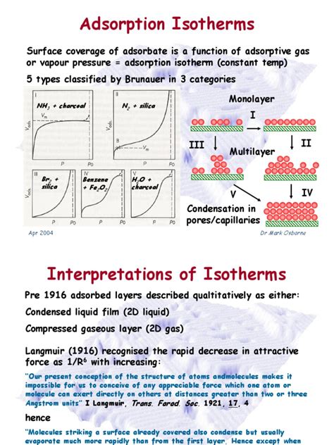 Adsorption Isotherms | PDF | Adsorption | Chemical Product Engineering