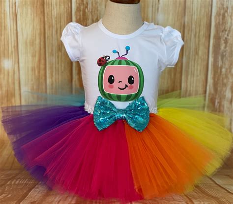 Cocomelon Birthday Tutu Outfit, Cocomelon Rainbow Tutu | Little Ladybug Tutus