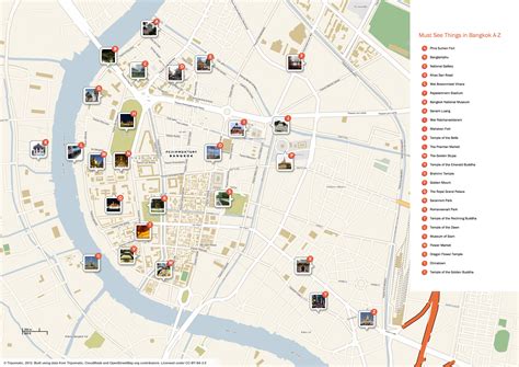 Bangkok Attractions Map | FREE PDF Tourist City Tours Map Bangkok 2024