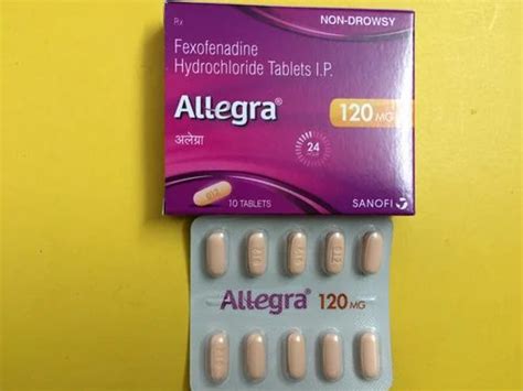 Fexofenadine Hydrochloride Allegra Tablet, 10 Tablets at Rs 129.44/strip in Nagpur