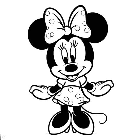 Minnie has cute round ears, just like a mouse.