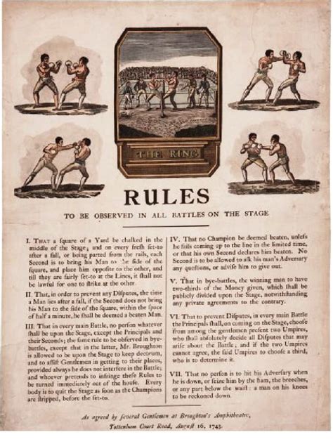 (1743) Boxing Rules- Jack Broughton