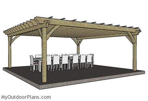 20x20 Pergola Plans | MyOutdoorPlans