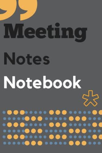 Meeting notes Notebook – Work & Business Meeting Organizer for Meeting ...