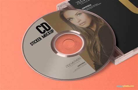 CD Jewel Case & CD Label Mockup | Free PSD Download | ZippyPixels