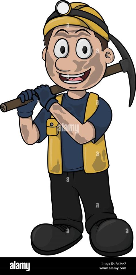 Coal mining worker vector cartoon Stock Vector Image & Art - Alamy