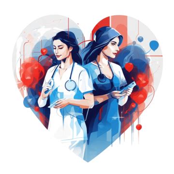 Ai Generative Heart Care Day Illustration, Happy Nurse Day, Graphic, Design PNG Transparent ...