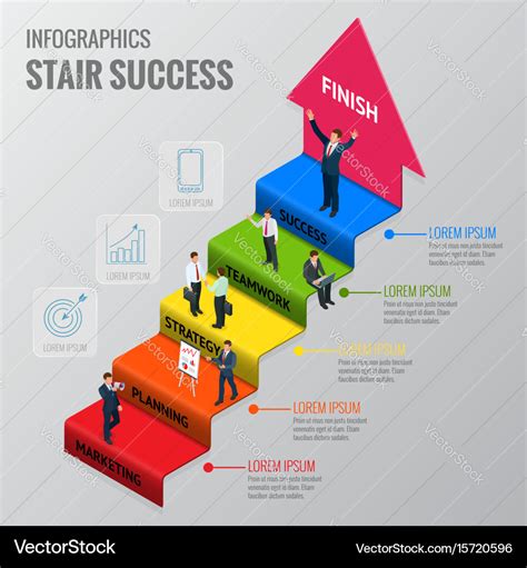 Career ladder a businessman or a stage of Vector Image