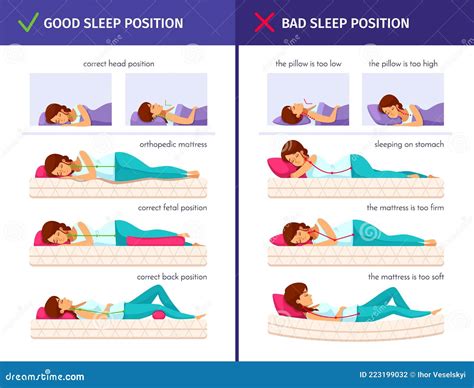 Sleeping Positions Cartoon Collection Stock Vector - Illustration of ...