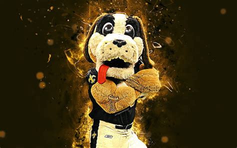 Sir Saint, official mascot, New Orleans Saints art, NFL, USA, brown ...