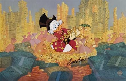 Scrooge McDuck and Money, by Carl Barks - Village Gallery