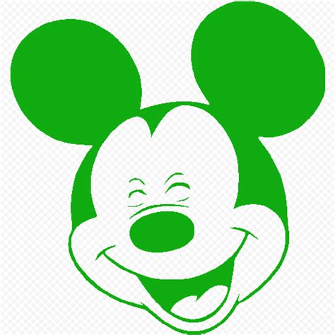 Transparent Mickey Mouse Face Green Silhouette Citypng | Hot Sex Picture
