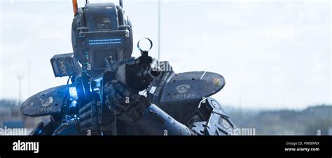 Chappie (Sharlto Copley) from Columbia Pictures' action-adventure ...