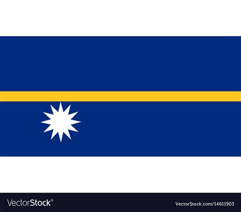 Colored flag of nauru Royalty Free Vector Image